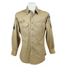 Shirt, Cotton, Khaki, Size 15 x 34, S/St. Milton Taylor, 1st Air Force, USAAF
