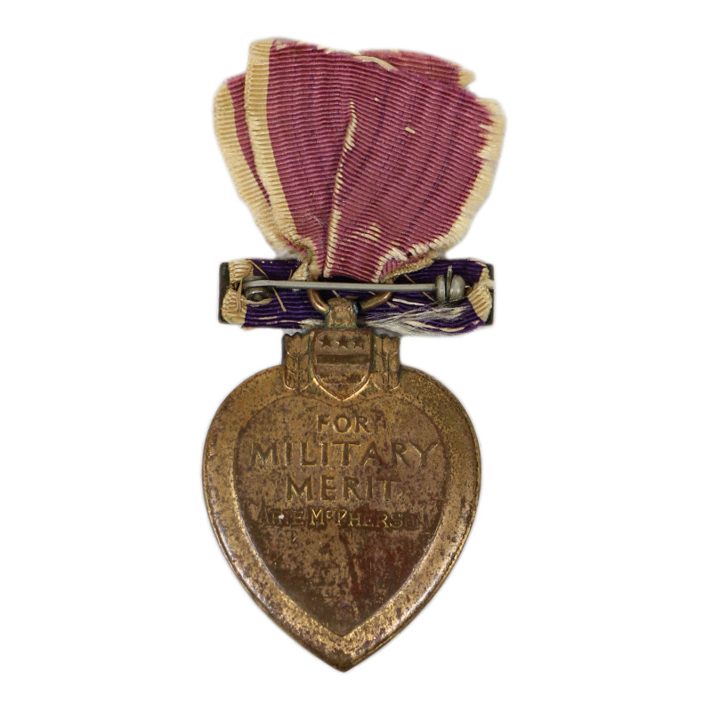 Médaille, Purple Heart, Pvt. Arie McPherson, Co. A, 328th Inf. Regt., 82nd Infantry Division, AEF, WIA, France