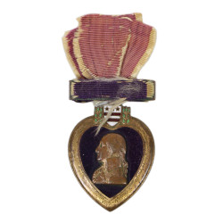 Médaille, Purple Heart, Pvt. Arie McPherson, Co. A, 328th Inf. Regt., 82nd Infantry Division, AEF, WIA, France