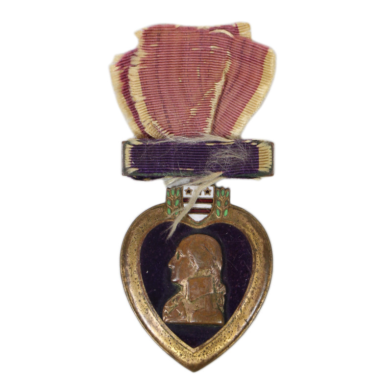 Médaille, Purple Heart, Pvt. Arie McPherson, Co. A, 328th Inf. Regt., 82nd Infantry Division, AEF, WIA, France