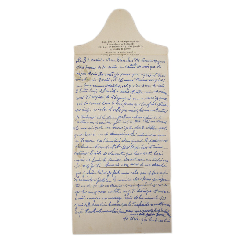 Correspondence, Epistolary, 1ère classe Aimé Bordini, 26e BCP, French POW, Stalag II-D, 1943