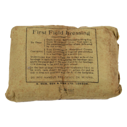 Pansement britannique, First Field Dressing, S. MAW, SON & SONS LTD., Mar. 1944