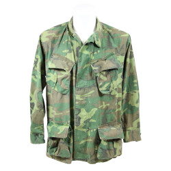 Coat, Man's, Camouflage Cotton, Wind Resistant Poplin, Class 2, ERDL, US Army, Medium-Regular, 1969
