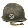 Helmet, M1, Fixed Loops, Brushed Concrete, Armored Bn., Named, with FIRESTONE Liner