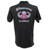 Polo, noir, 82nd Airborne Division