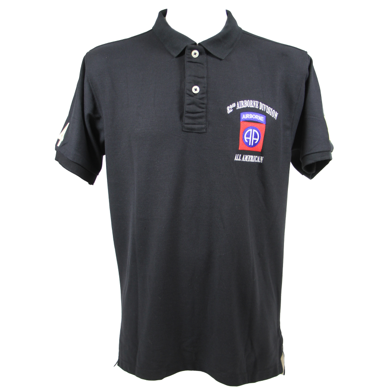 Polo shirt, black, 82nd Airborne Division