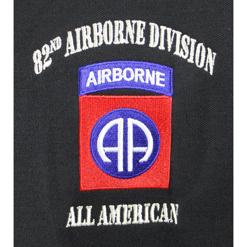 Polo shirt, black, 82nd Airborne Division