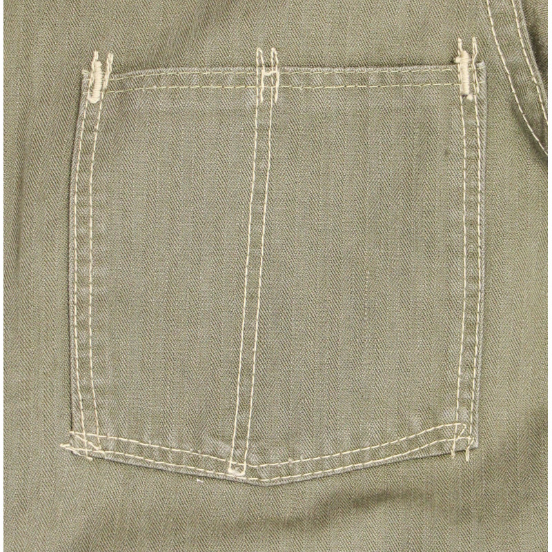 Suit, Work, One-Piece, Herringbone Twill, OD, Early, Airborne