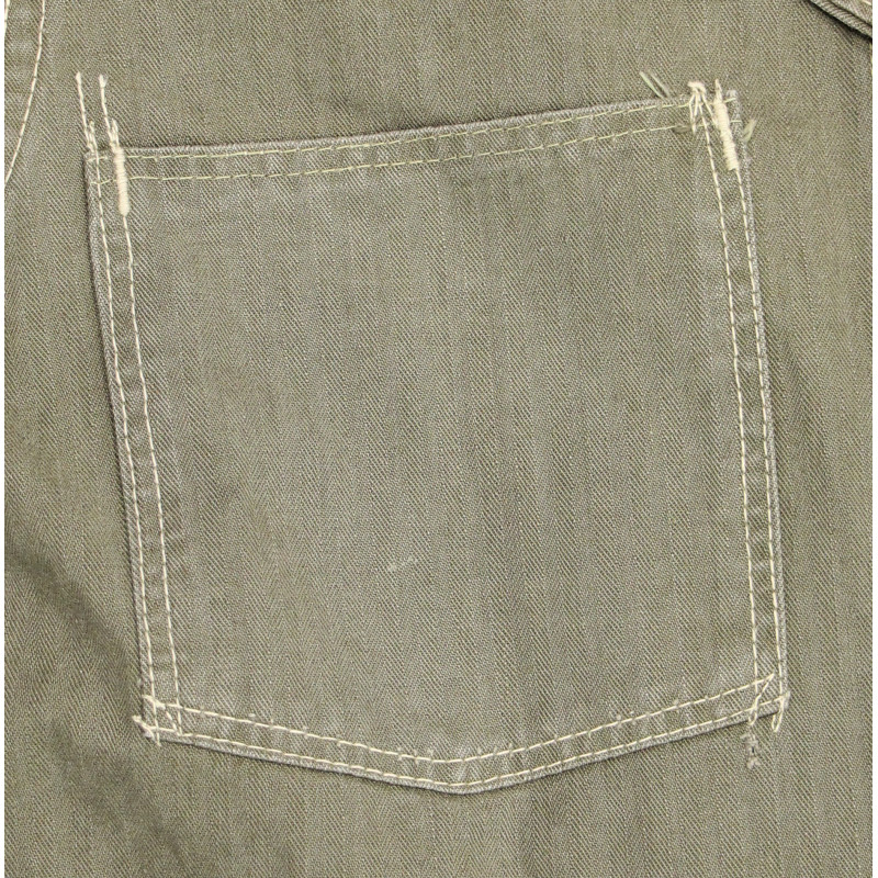 Suit, Work, One-Piece, Herringbone Twill, OD, Early, Airborne