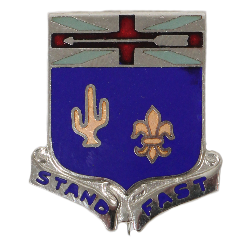 Distinctive Unit Insignia, 155th Inf. Regt., 31st Infantry Division, Pin Back, PTO