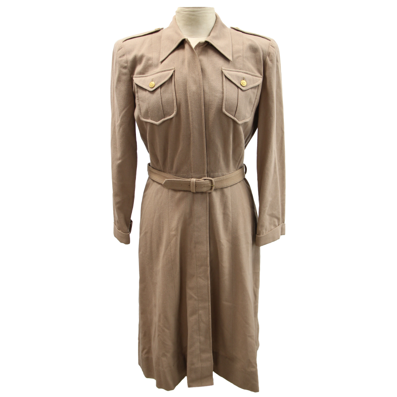 Dress, Tan, Off-Duty, Winter, WAC, Size 18, 1944