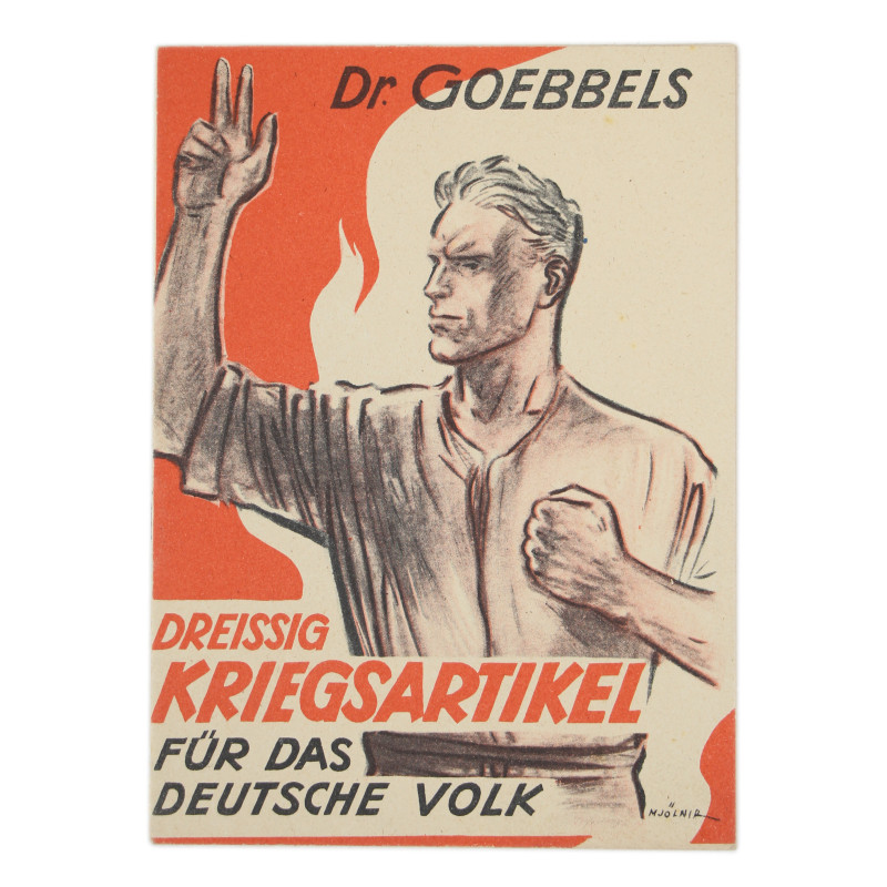 Leaflet, Propaganda, Dreissig Kriegsartikel für das Deutsche Volk, Dr. Goebbels, 1943