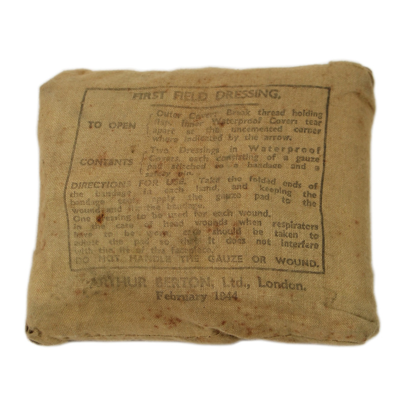 Pansement britannique, First Field Dressing, ARTHUR BERTON, Ltd., February 1944