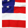 Drapeau US en soie, 48 étoiles brodées, à franges, 91 x 124 cm