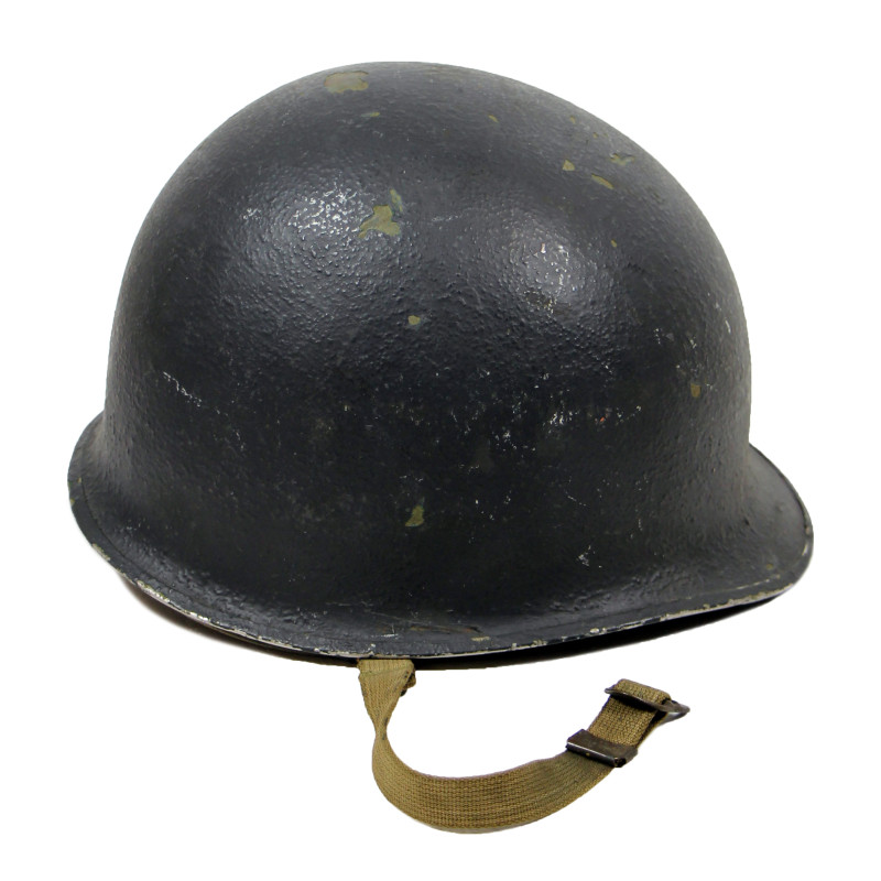 Casque M1, pattes fixes, US Navy, liner Westinghouse, A washers verts, nominatif