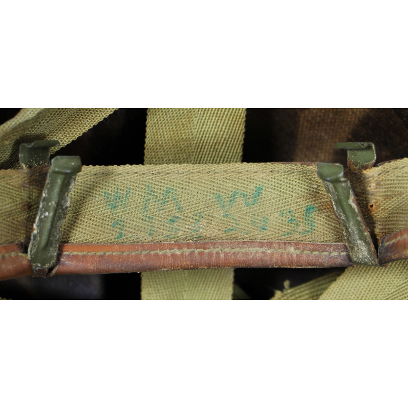 Casque M1, pattes fixes, US Navy, liner Westinghouse, A washers verts, nominatif