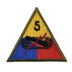 Insignia, Sleeve, Shoulder, 5th Armored Division, Normandy, Ardennes