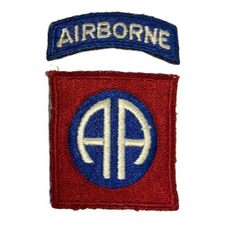 Insigne, 82nd Airborne Division, dos vert, 1943