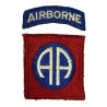 Insigne, 82nd Airborne Division, dos vert, 1943