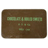 Boîte de chocolats et bonbons, ration britannique, janvier 1944