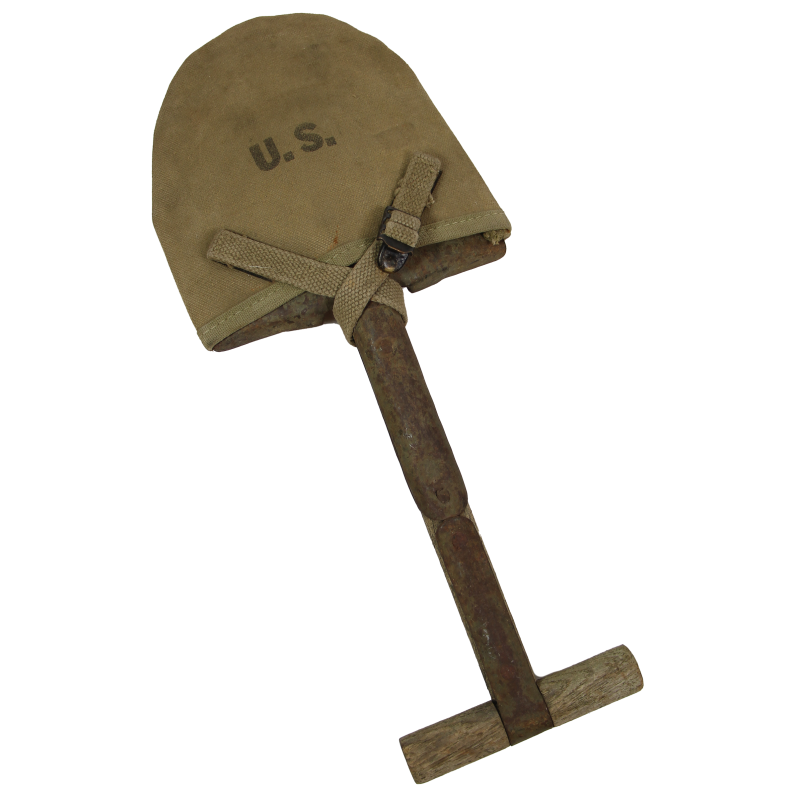 T-Shovel, M-1910, Shortened, with Cover, GEIB, Inc. 1942, Laundry Number