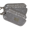 Plaques d'identité, Dog Tags, S/Sgt. George Barrett, Medic, 161st Station Hospital, PTO
