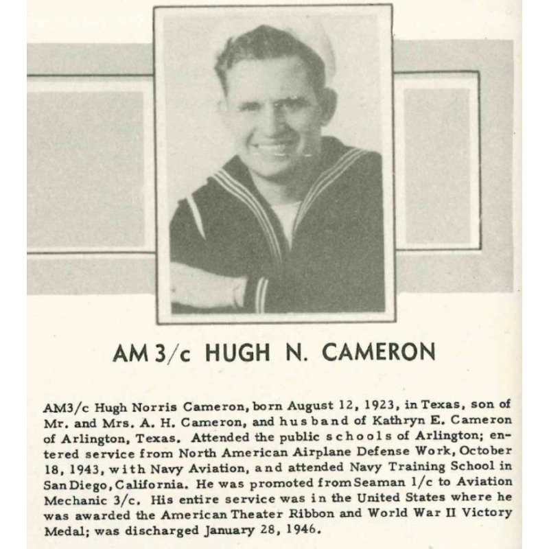 Jacket, Jumper, US Navy, AM3c Hugh Cameron, Naval Air Station Corpus Christi