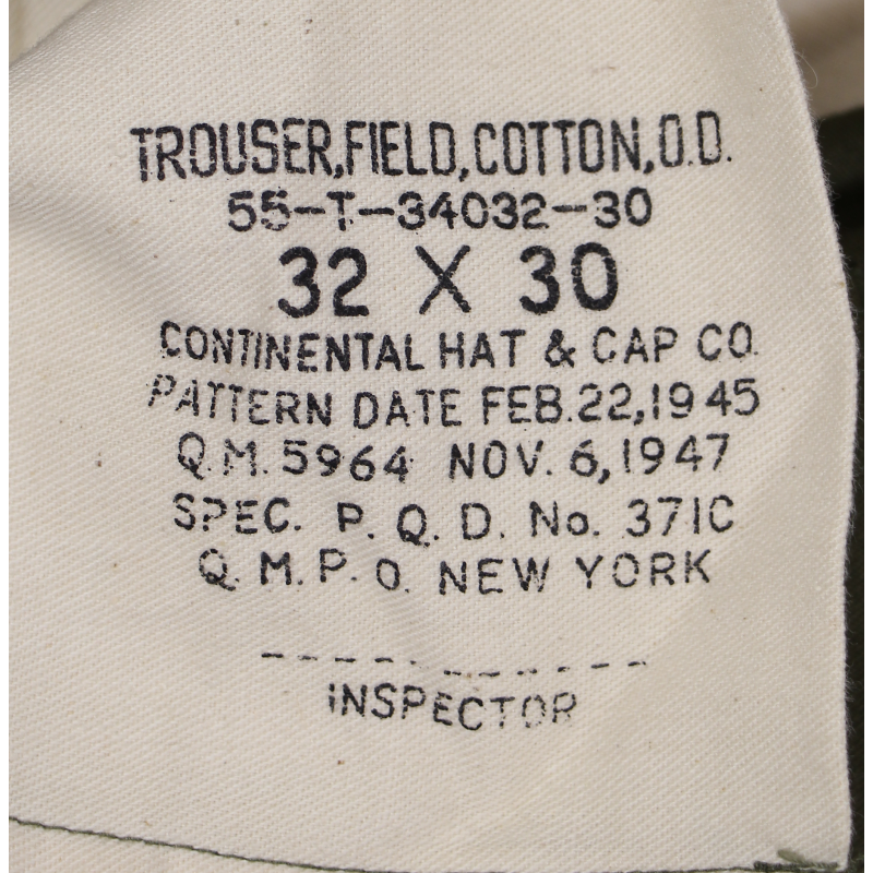 Trousers, Field, M-1943, US Army, 32 x 30