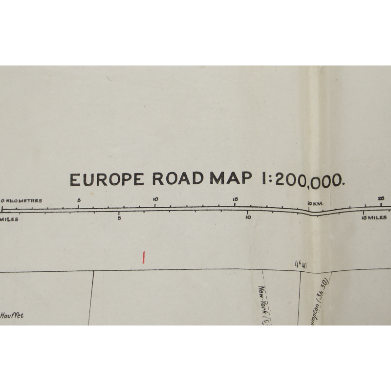 Carte britannique, CHERBOURG-ROUEN, Normandie, 1941
