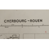 Carte britannique, CHERBOURG-ROUEN, Normandie, 1941