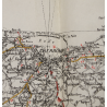 Carte britannique, CHERBOURG-ROUEN, Normandie, 1941