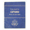 Livret, If you should be captured, these are your rights, War Department, 16 mai 1944