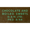 Tin, Chocolate and Boiled Sweets, British, May 1944