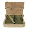 Caisse en bois, sacs de démolition, TNT, avril 1944, Normandie