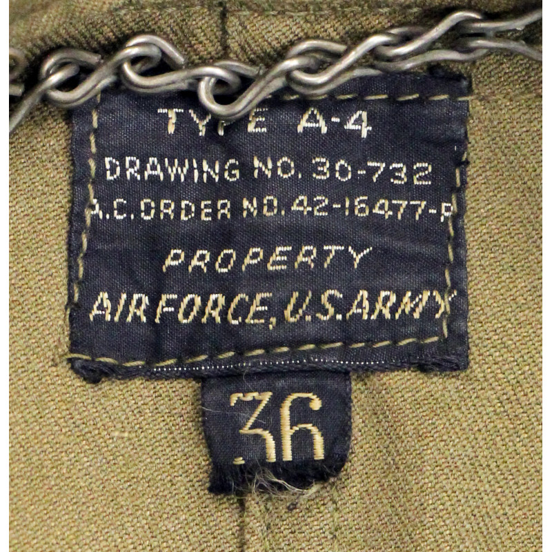 Suit, Flying, Type A-4, USAAF, Size 36, 1942, Named