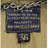 Combinaison de vol, Type A-4, USAAF, taille 36, 1942, nominative