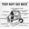 Masque à gaz, Mark IV, US Navy, complet, état neuf
