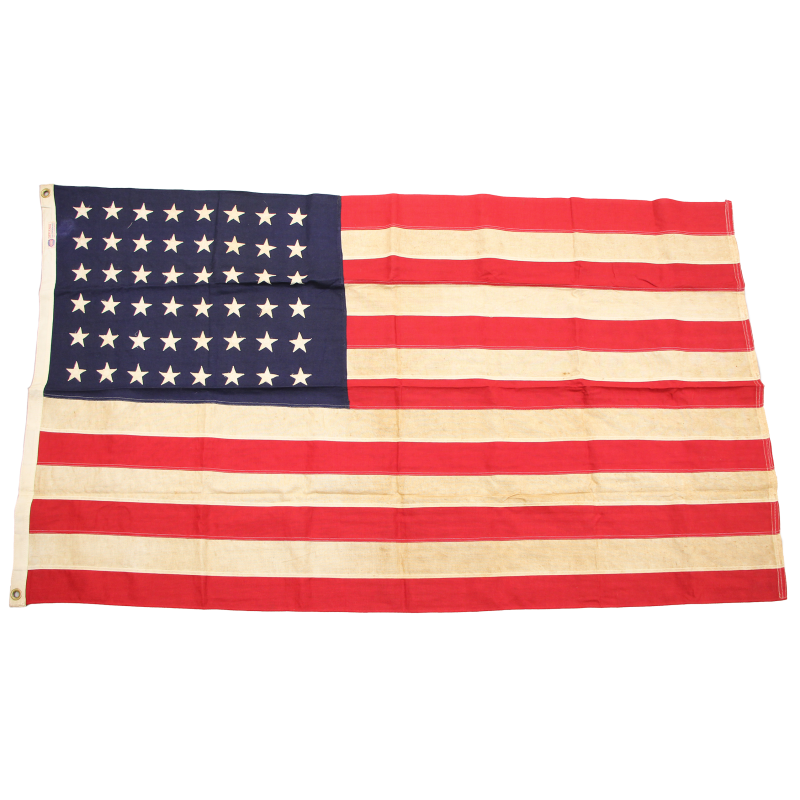 Drapeau US, 48 étoiles brodées, ANNIN, DEFIANCE, 89 x 152 cm