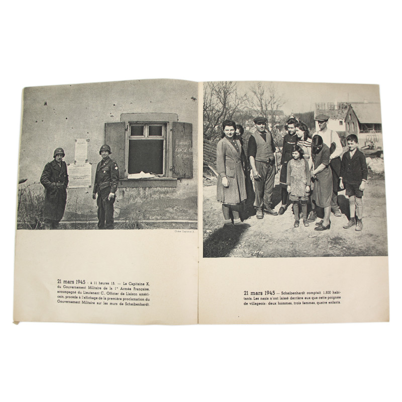 Journal illustré, 1ère Armée française - Rhin et Danube, numéros 1 et 2, mars-avril 1945, avec laissez-passer
