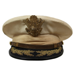Casquette, officier supérieur, US Army, blanche, LIVINGSTON'S, taille 57