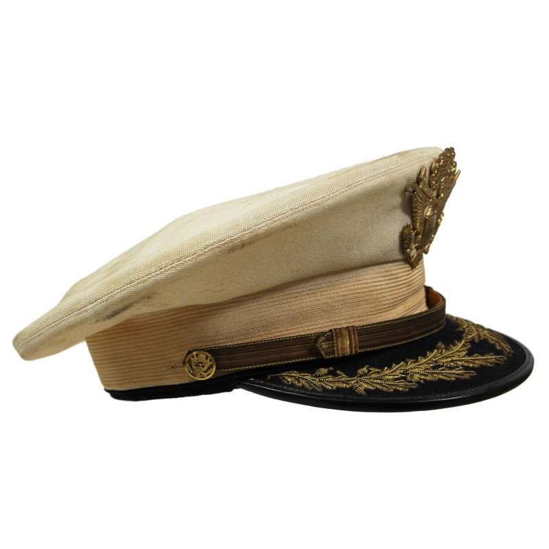 Casquette, officier supérieur, US Army, blanche, LIVINGSTON'S, taille 57
