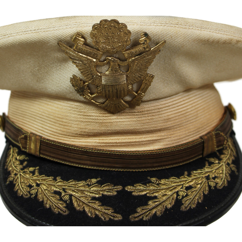 Casquette, officier supérieur, US Army, blanche, LIVINGSTON'S, taille 57