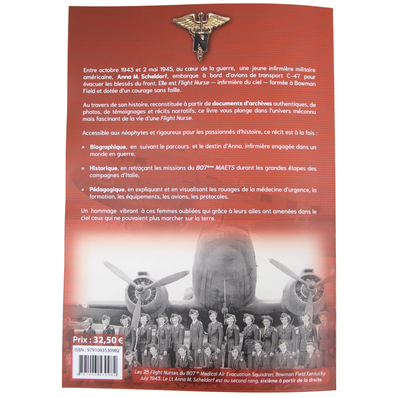 Book, Lieutenant Anna Scheldorf, A.N.C. Flight Nurse, The Journey of a woman who preserved life in the sky