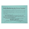 Leaflet, War Winter Relief Organization, Haguenau, 1941-1942