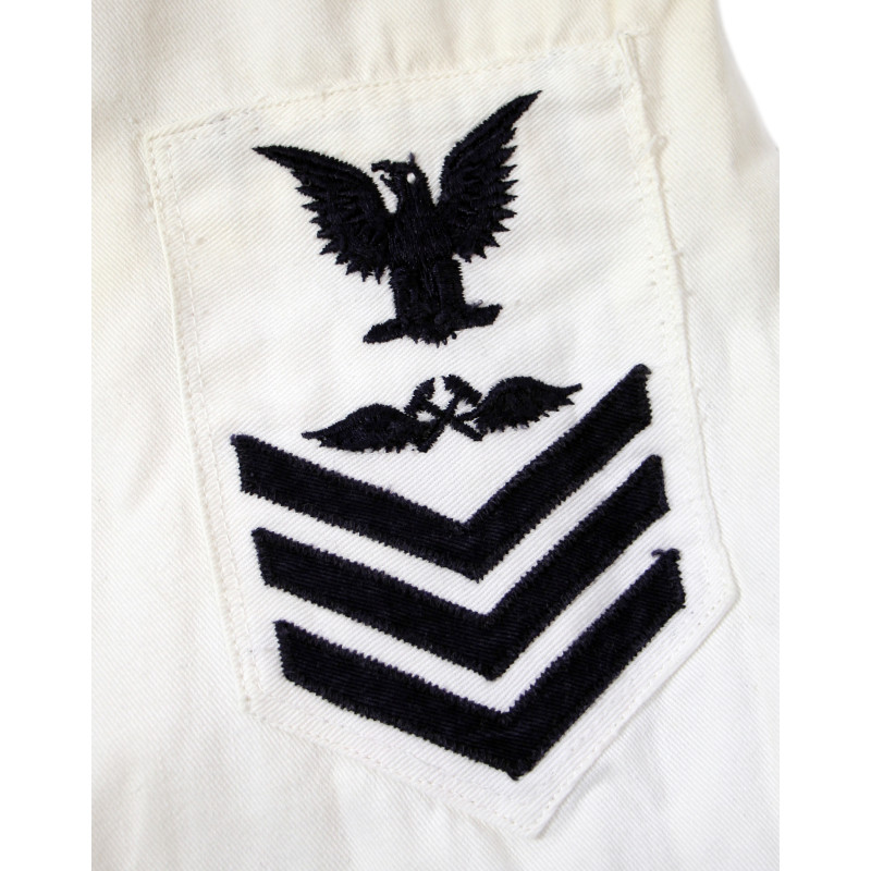 Jacket, Jumper, US Navy, Undress White Service Uniform, Aviation Metalsmith 1st Class, Named