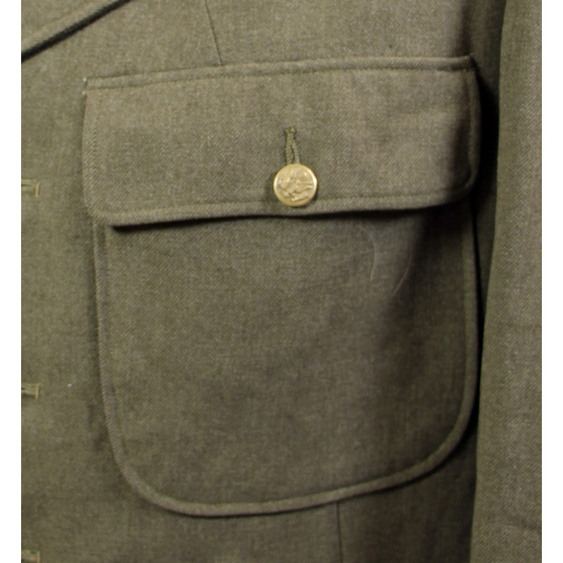 Coat, Serge, Wool, OD, 42S, 1941