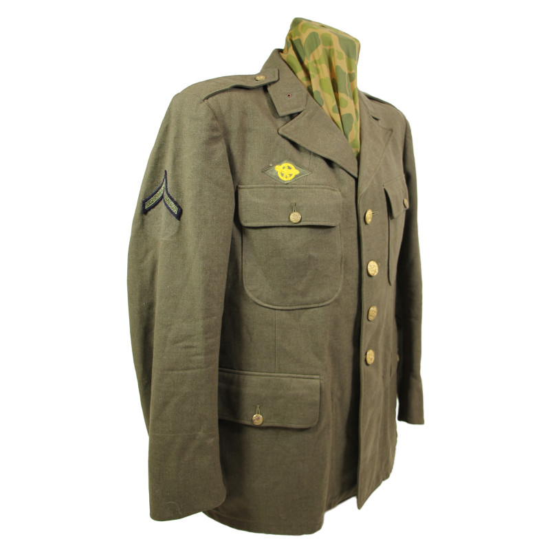 Coat, Serge, Wool, OD, 42S, 1941