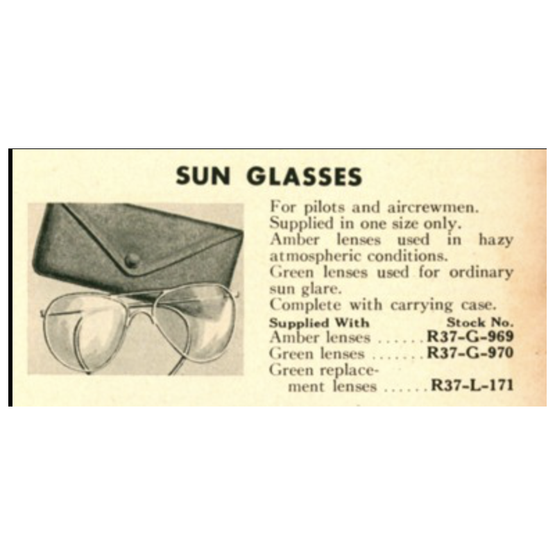 Lunettes de soleil US, type Ray-Ban, Spectacles by American Optical