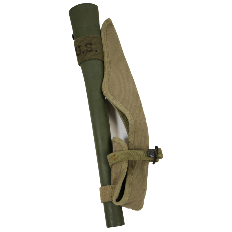 Manche de pioche, US Army, BM & CO. 1943, avec étui en toile, HARIAN 1944