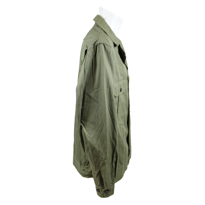 Veste de combat, US Army, treillis HBT (Herringbone Twill), 1er type, taille 42L, 1941